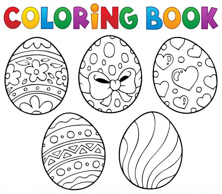 Coloriage De Pâques : Les (Gros) Six Œufs De La Poule intérieur Coloriage De Paques Gratuit