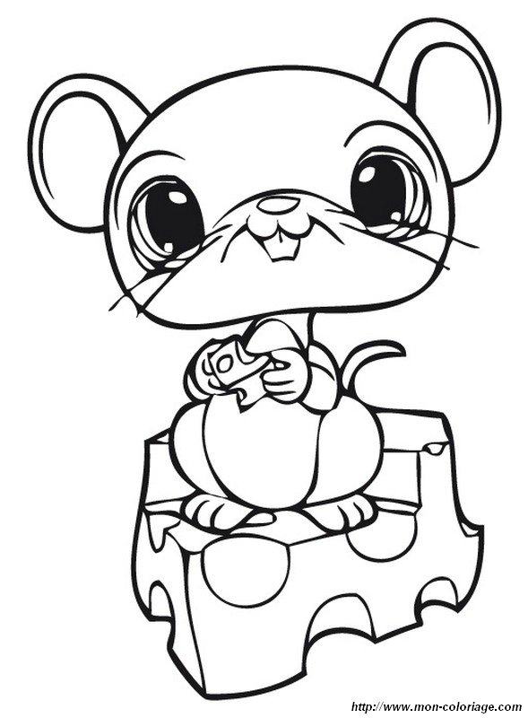 Coloriage De Petshop, Dessin Petite Souris Qui Mange Du intérieur Dessin De Petite Souris