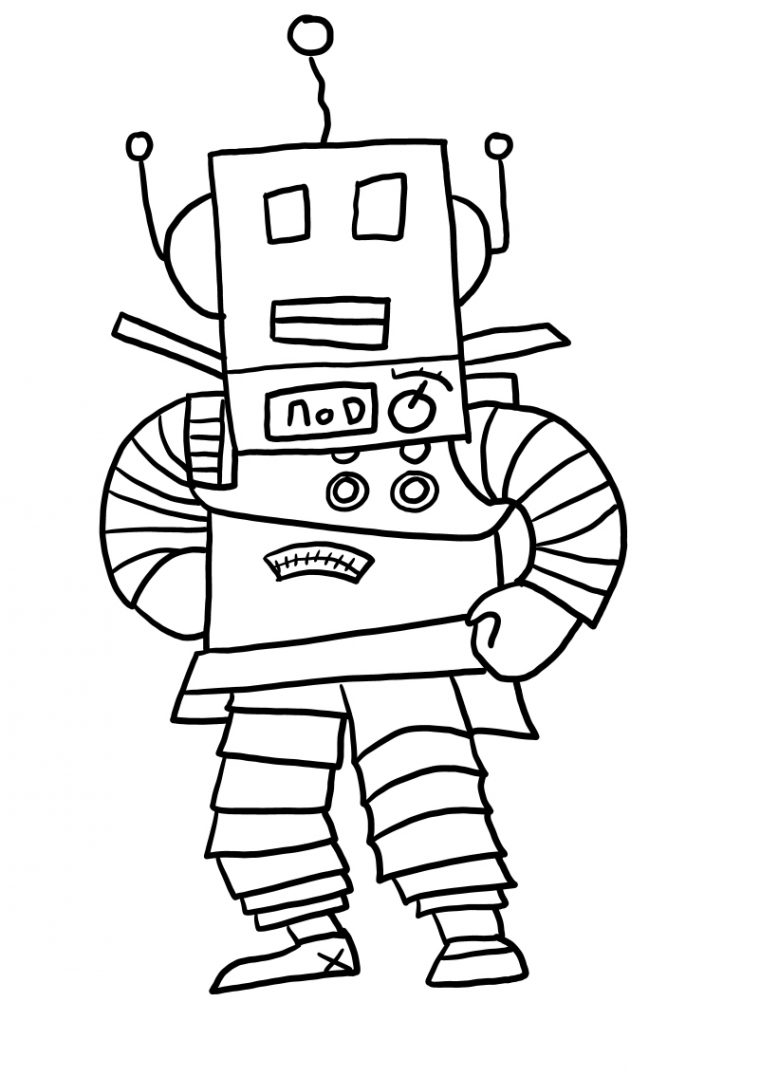 Coloriage De Robot De Roblox destiné Robot A Colorier