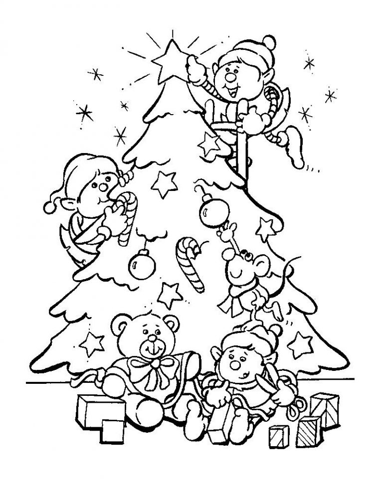 Coloriage De Sapin De Noël À Imprimer – Coloriage De Sapin dedans Lutin À Colorier