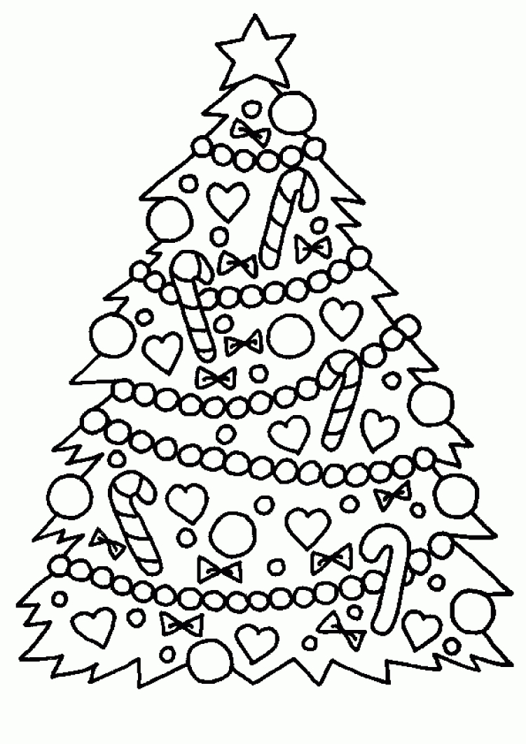 Coloriage De Sapin De Noël À Imprimer Pour Enfants dedans Dessin D Un Sapin De Noel 