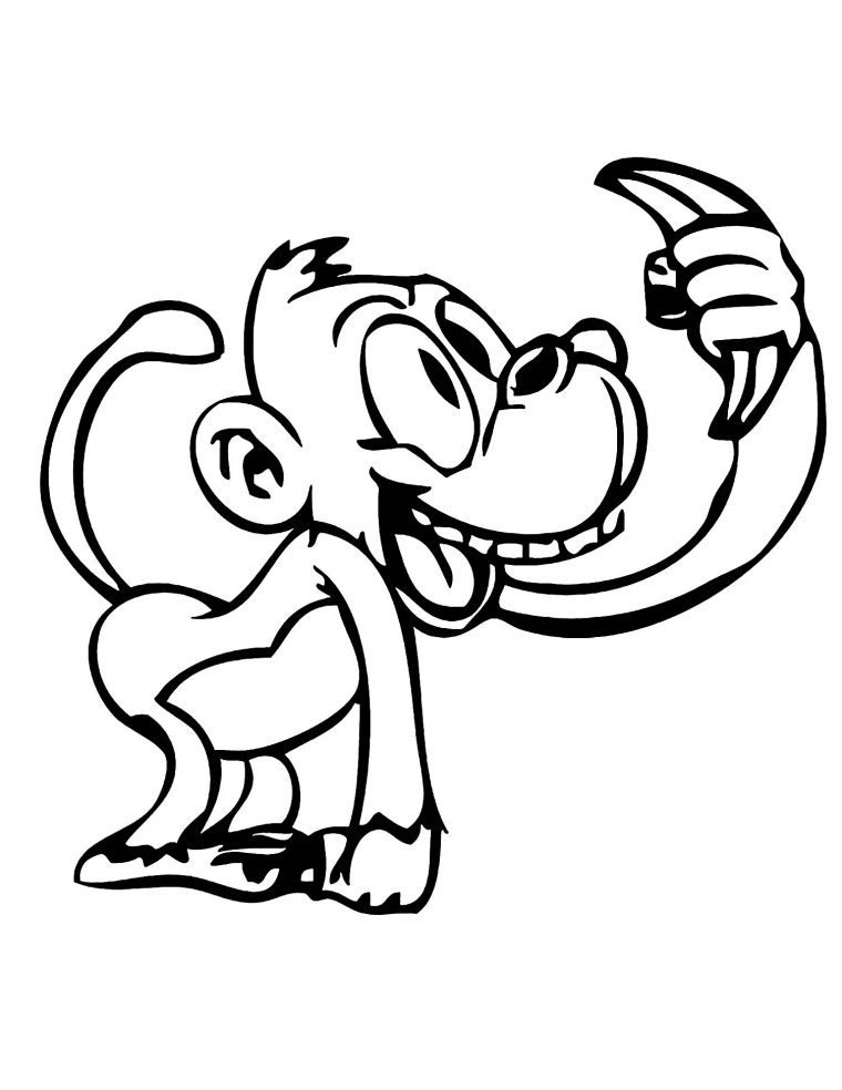 Coloriage De Singe Pour Enfants – Coloriage De Singes concernant Coloriage Singe