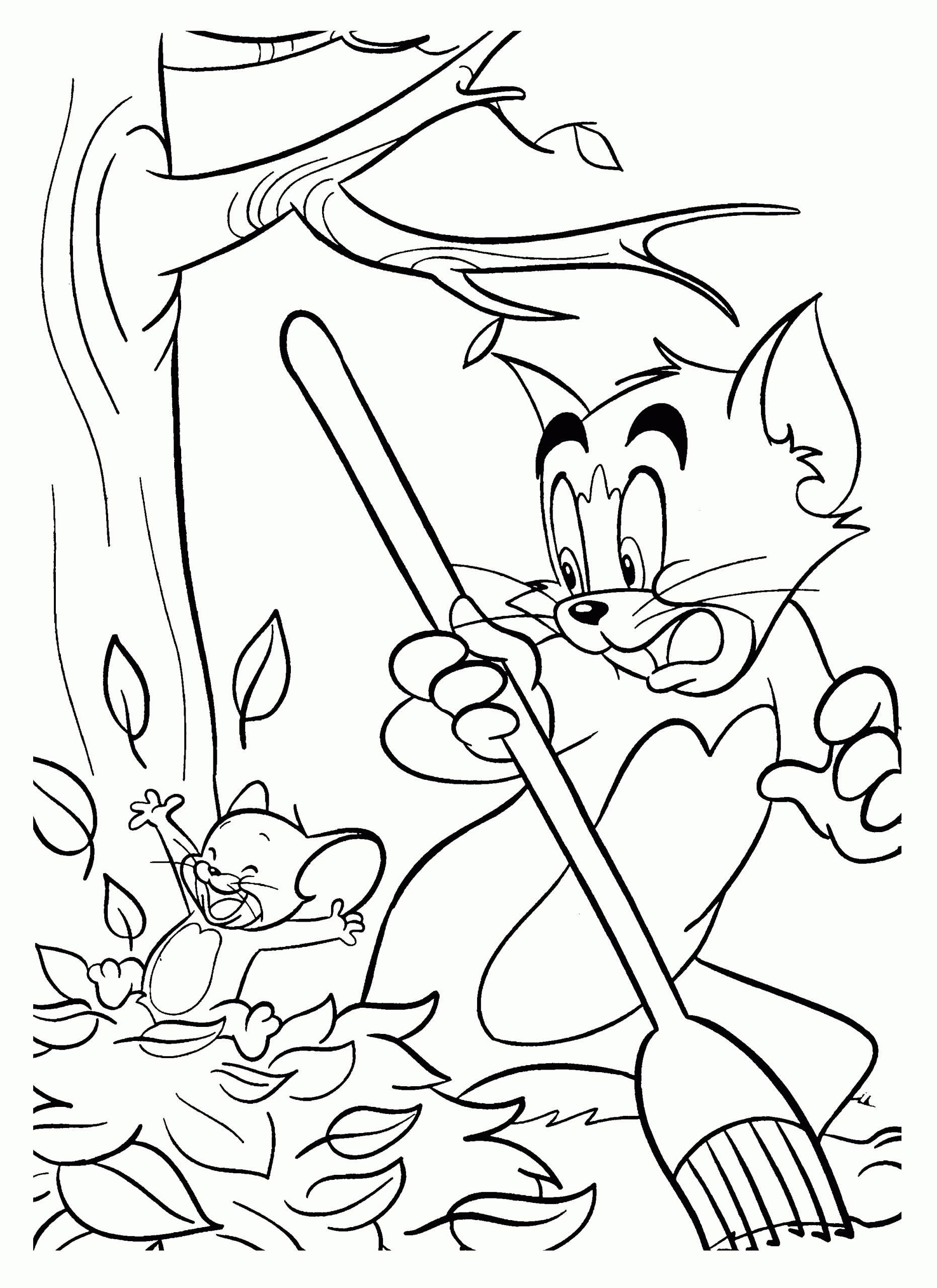 Coloriage De Tom Et Jerry À Colorier Pour Enfants concernant Tom Et Jerry Coloriage 