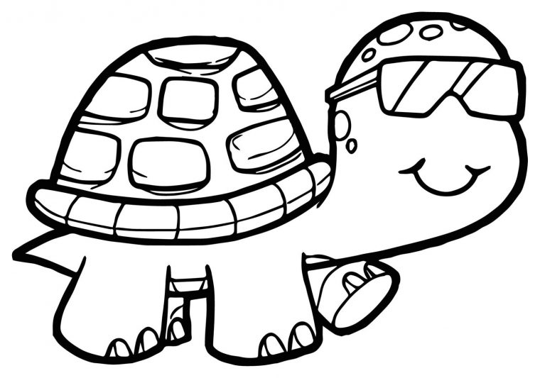 Coloriage De Tortue Pour Enfants – Coloriage De Tortues avec Dessin D Une Tortue