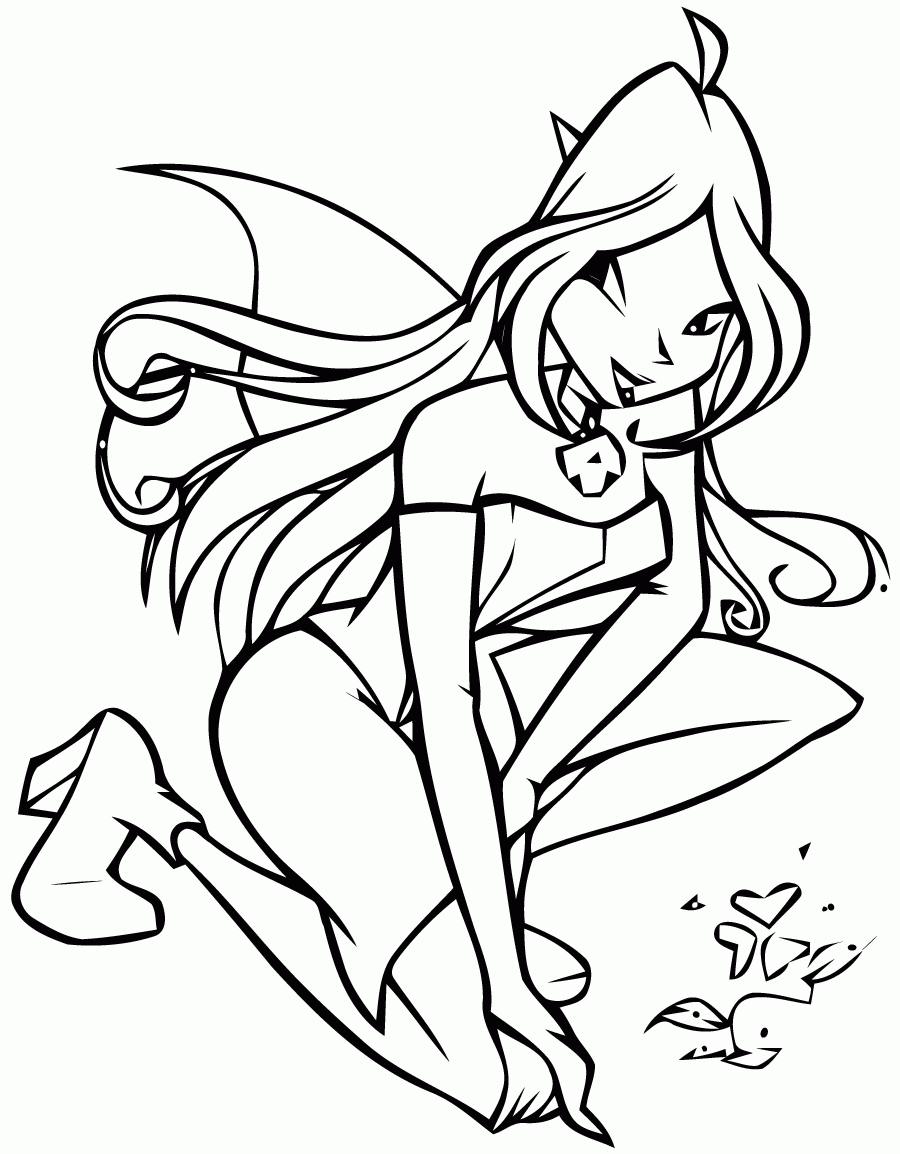 Coloriage De Winx À Colorier Pour Enfants - Coloriage De encequiconcerne Winx Coloriage En Ligne 