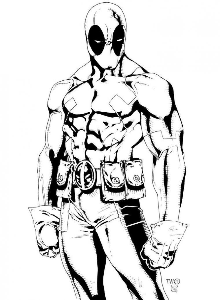 Coloriage Deadpool #82824 (Super-Héros) – Album De Coloriages pour Coloriage De Super Heros