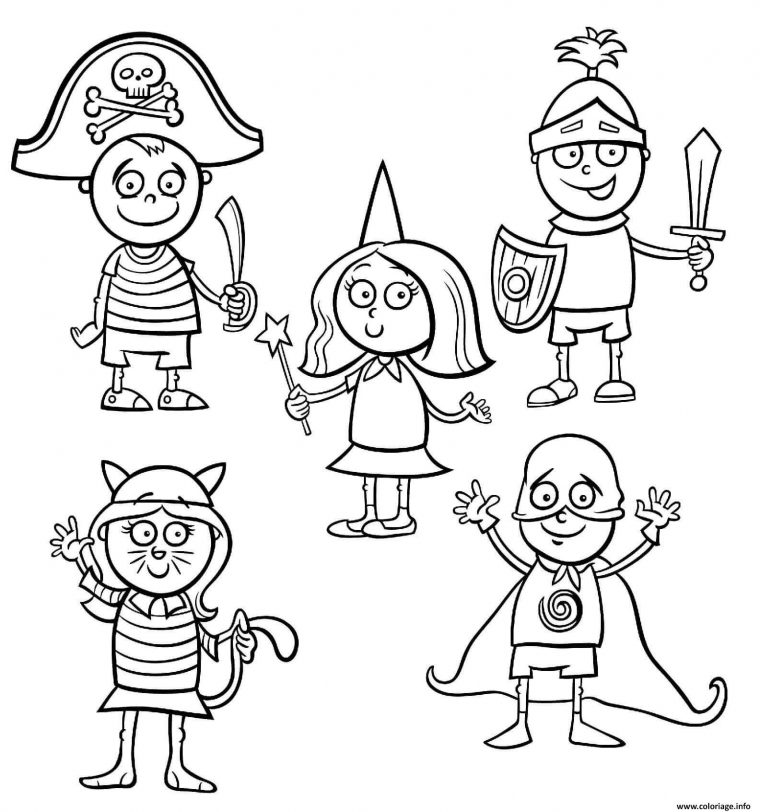 Coloriage Deguisements Et Costumes De Halloween Pour concernant Coloriages Halloween