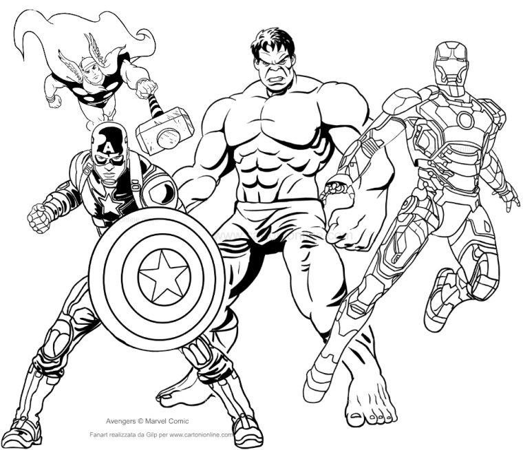 Coloriage Des Avengers avec Dessin A Imprimer Avengers