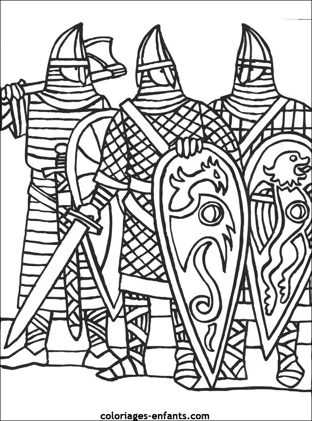 Coloriage Des Chevaliers De Moyen Âge Dessin Gratuit À concernant Site De Dessin A Colorier 