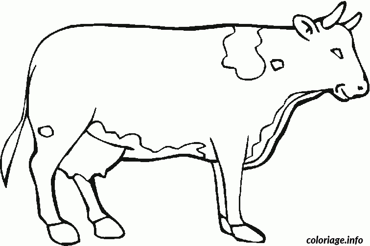 Coloriage Dessin D Une Vache A Colorier Dessin Animaux À serapportantà Vache A Imprimer