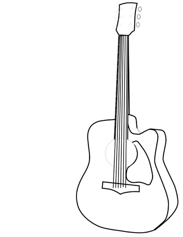 Coloriage Dessin De Guitare Dessin Gratuit À Imprimer à Coloriage Musique À Imprimer 