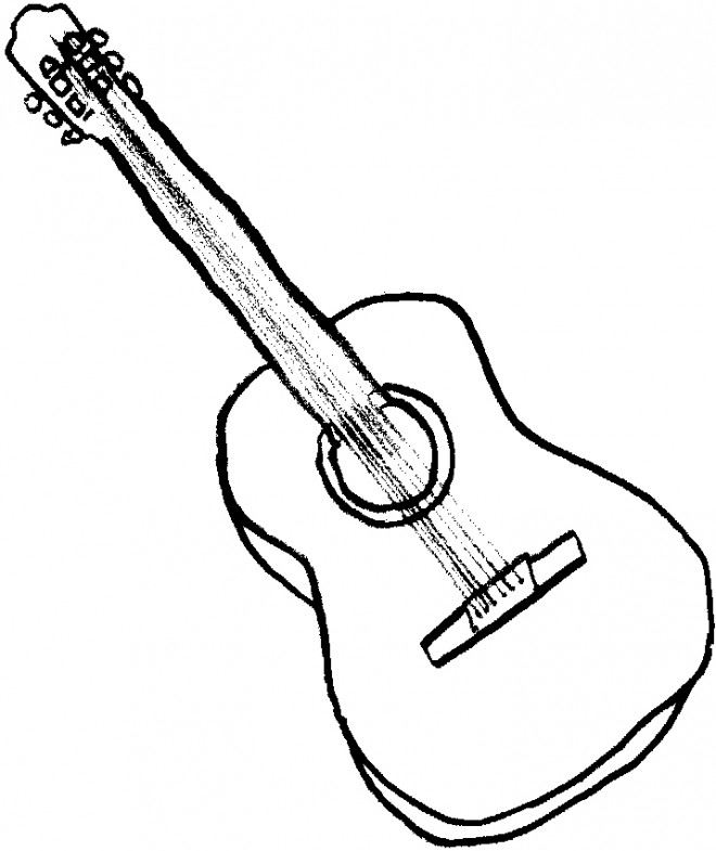 Coloriage Dessin De Guitare Facile Dessin Gratuit À Imprimer encequiconcerne Coloriage Musique À Imprimer 