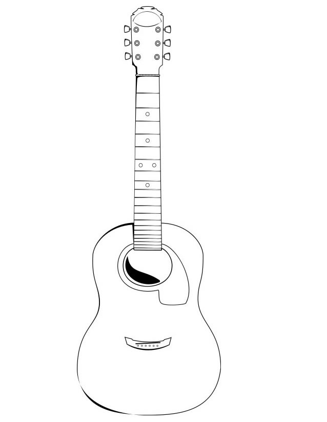 Coloriage Dessin Sur Guitare Dessin Gratuit À Imprimer intérieur Dessin Guitare Facile 