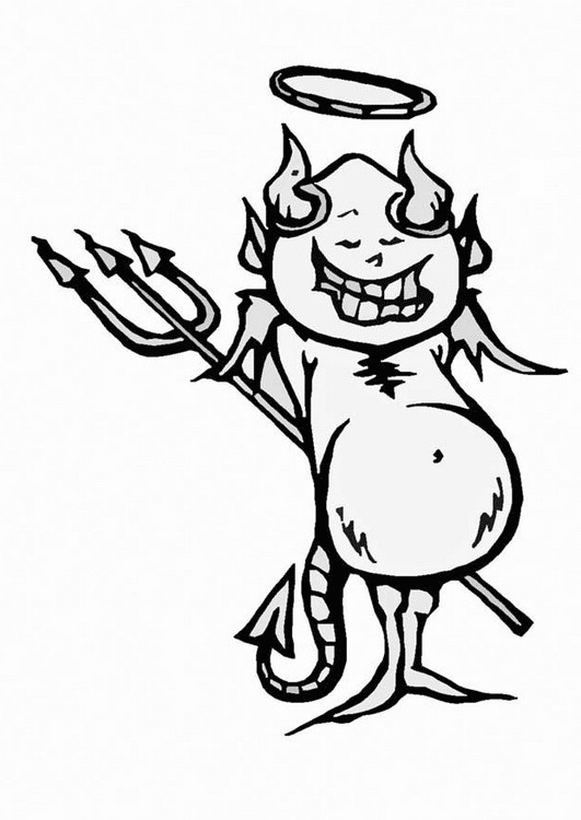 Coloriage Diable Humoristique Dessin Gratuit À Imprimer serapportantà Dessiner Un Diable