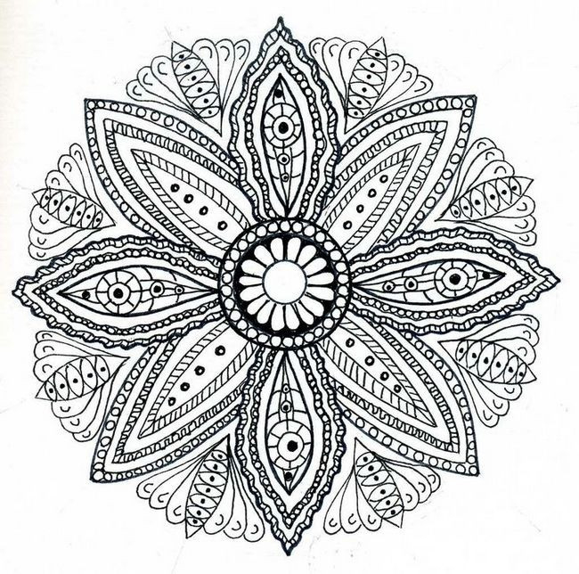 Coloriage Difficile Mandala Fleur Pour Adulte Dessin pour Mandala Adulte À Imprimer 