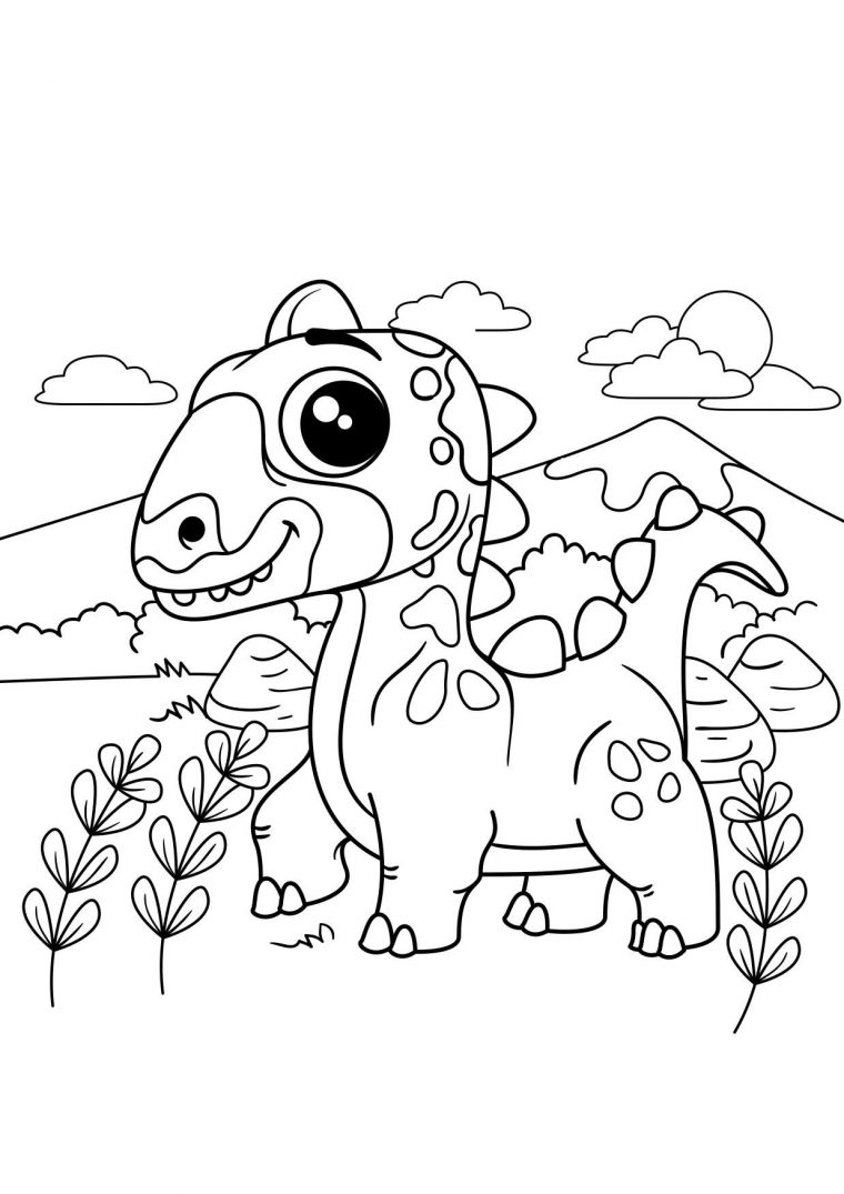 Coloriage Dino Sur Le Pouce – Coloriages Gratuits À à Dessin 0 Imprimer