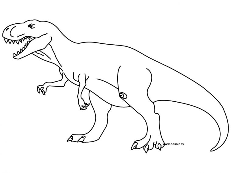 Coloriage Dinosaure À Imprimer Pour Les Enfants – Cp09691 pour Comment Dessiner Un Dinosaure Facilement