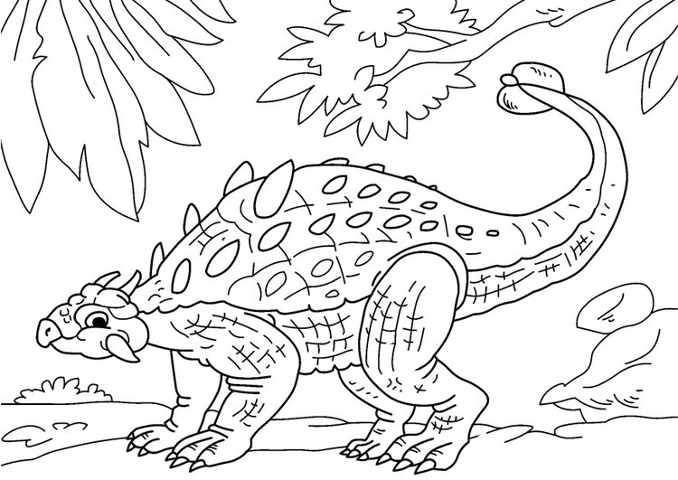 Coloriage Dinosaure - Ankylosaurus - Coloriages Gratuits À pour Coloriage Dinosaures 