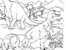 Coloriage Dinosaures En Paysage - Coloriages Gratuits À tout Dinosaure Dessin