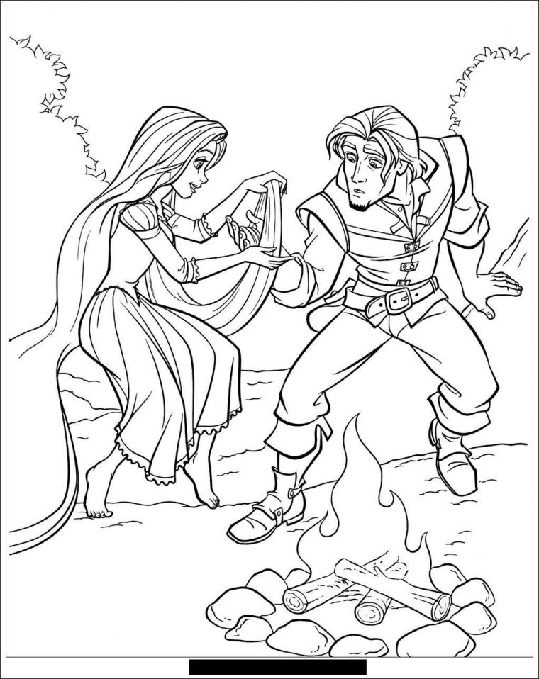 Coloriage Disney A Imprimer Raiponce – Coloriage Imprimer destiné Coloriage Reponce