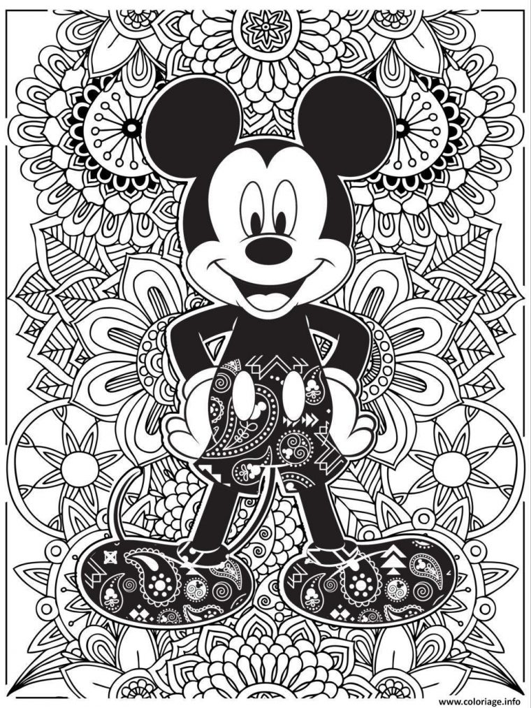 Coloriage Disney Adulte Mcieky Mouse Dessin Disney Adulte avec Coloriage Adulte À Imprimer