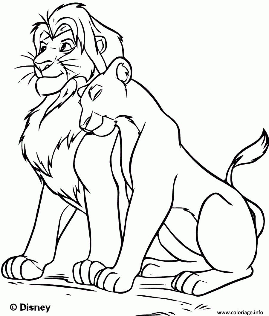 Coloriage Disney Le Roi Lion 2019 Dessin Roi Lion À Imprimer dedans Coloriage Roi Lion À Imprimer 