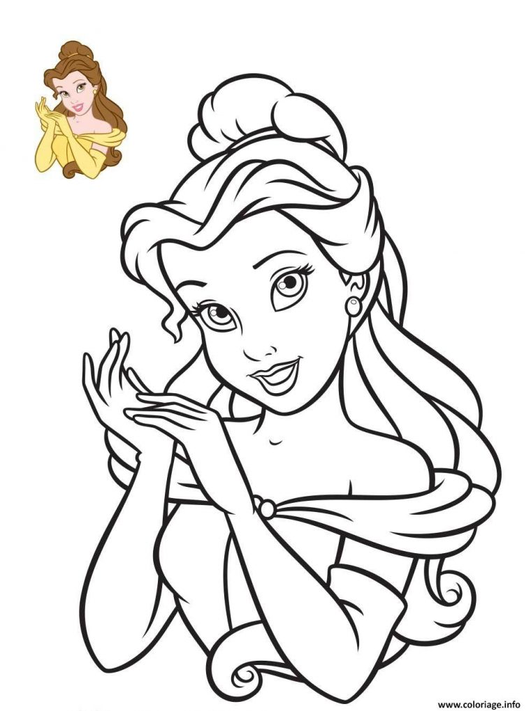 Coloriage Disney Princesse La Belle Et La Bete Dessin encequiconcerne Coloriage Princesse Et Prince