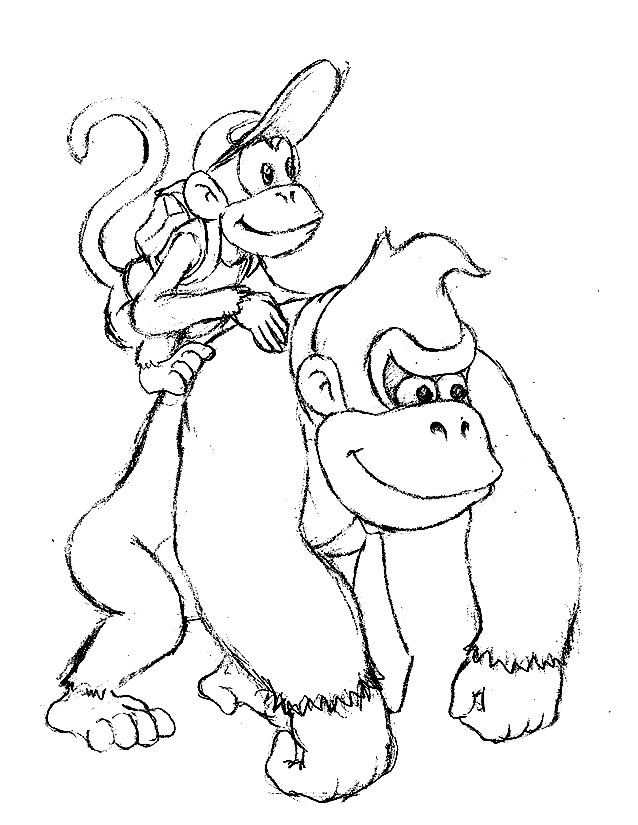 Coloriage Donkey Kong Coloriage Donkey Kong - Coloration concernant Coloriage King Kong 