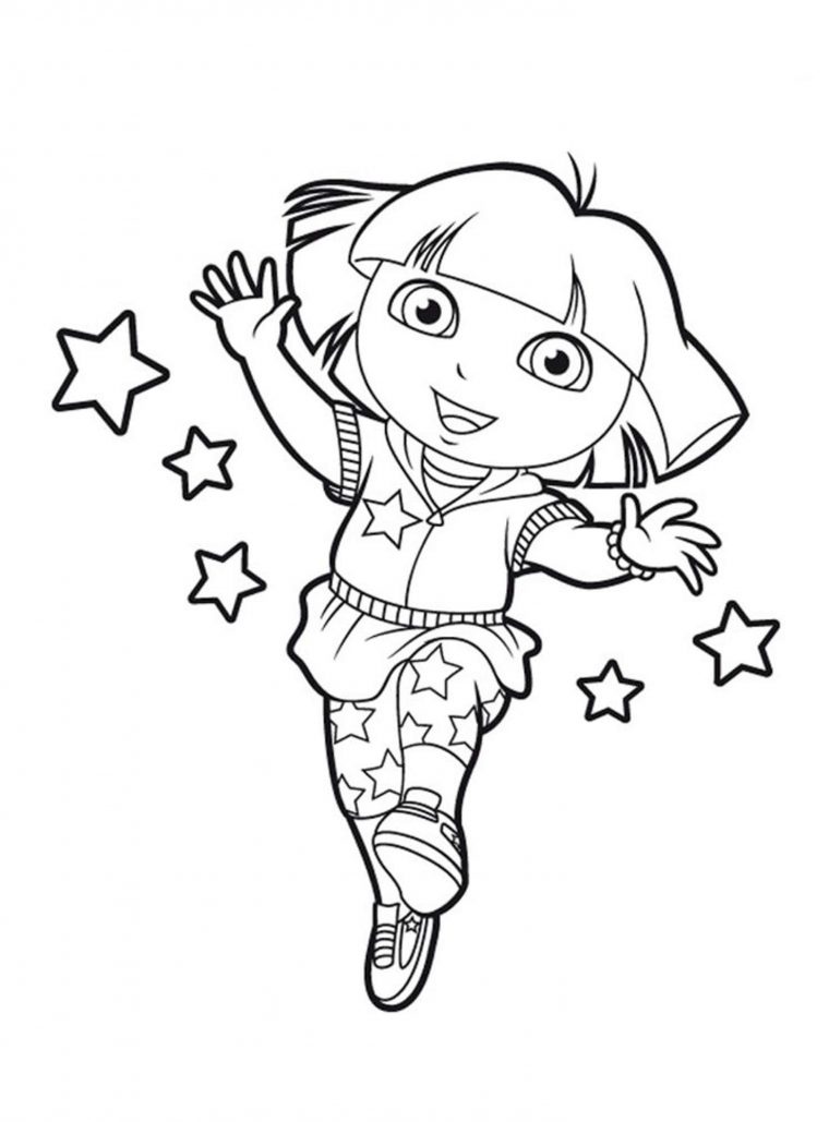 Coloriage Dora À Imprimer – Dora Avec Babouche, Dora En avec Coloriag En Ligne