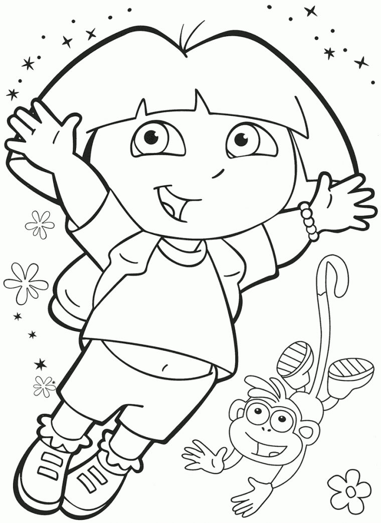 Coloriage Dora À Imprimer Pour Les Enfants – Cp10126 pour Dora À Imprimer