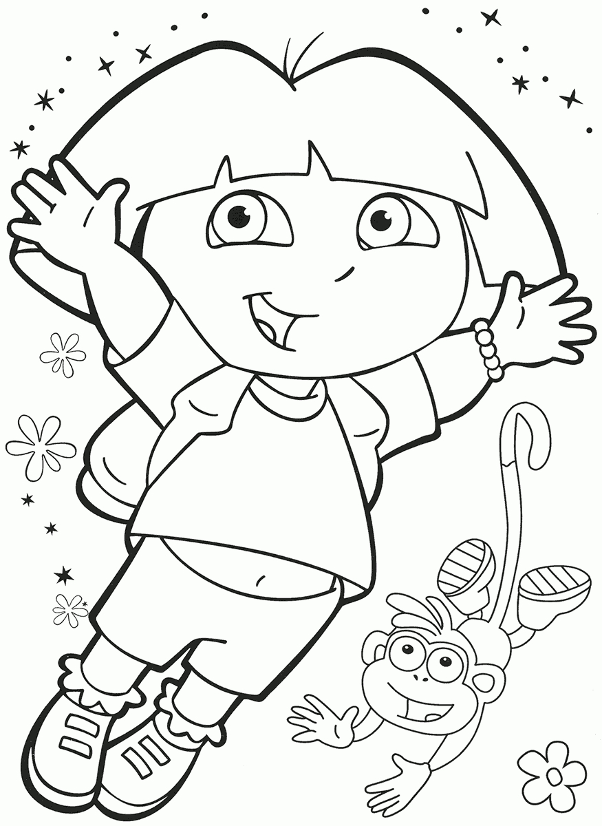 Coloriage Dora À Imprimer Pour Les Enfants - Cp10126 pour Dora À Imprimer 