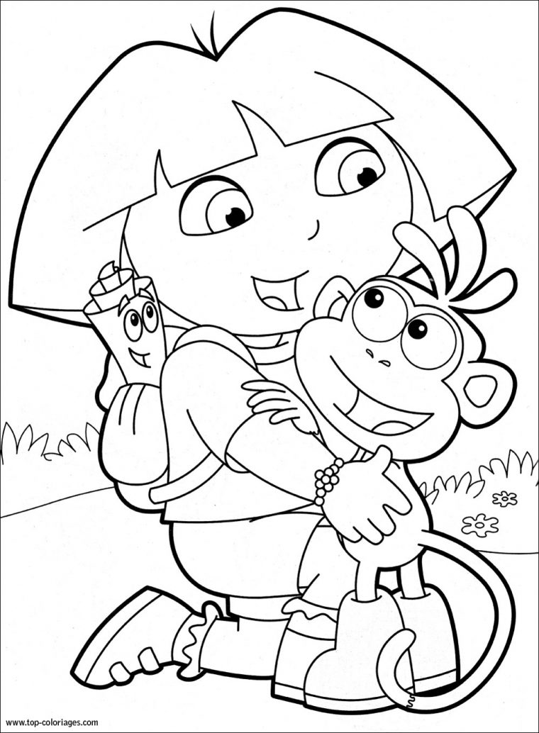 Coloriage Dora Et Babouche tout Dora Dessin