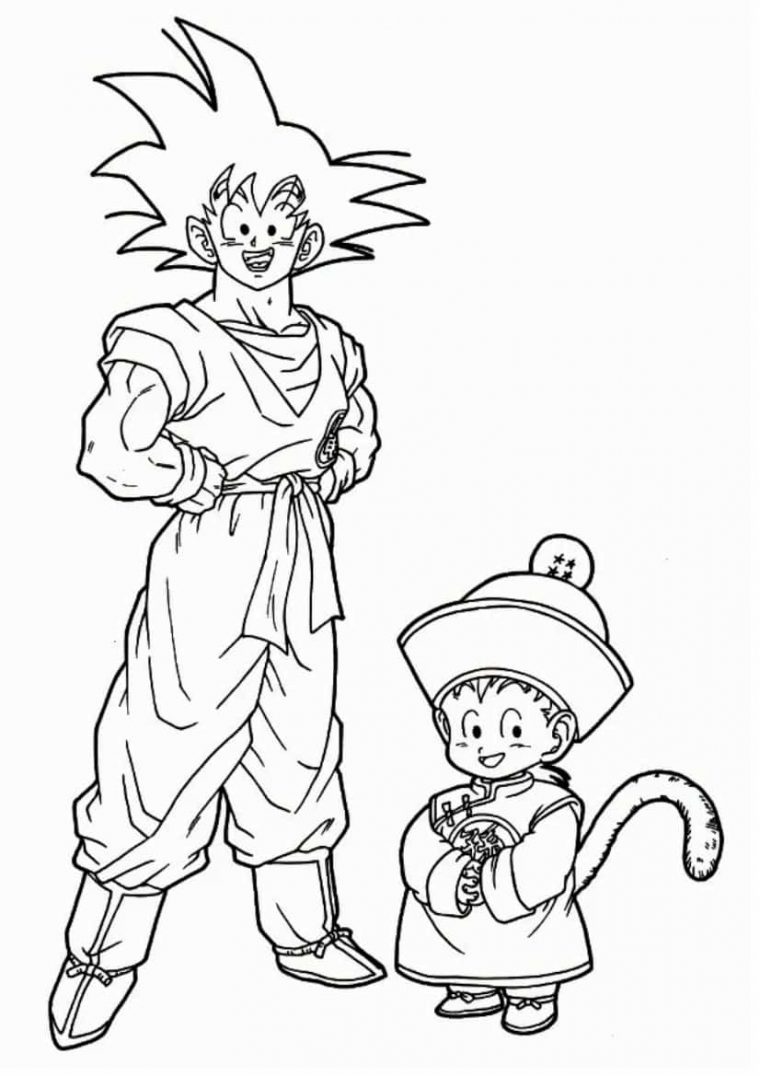 Coloriage Dragon Ball Z  20 Images À Imprimer Gratuitement concernant Coloriage Dragon Ball Z À Imprimer