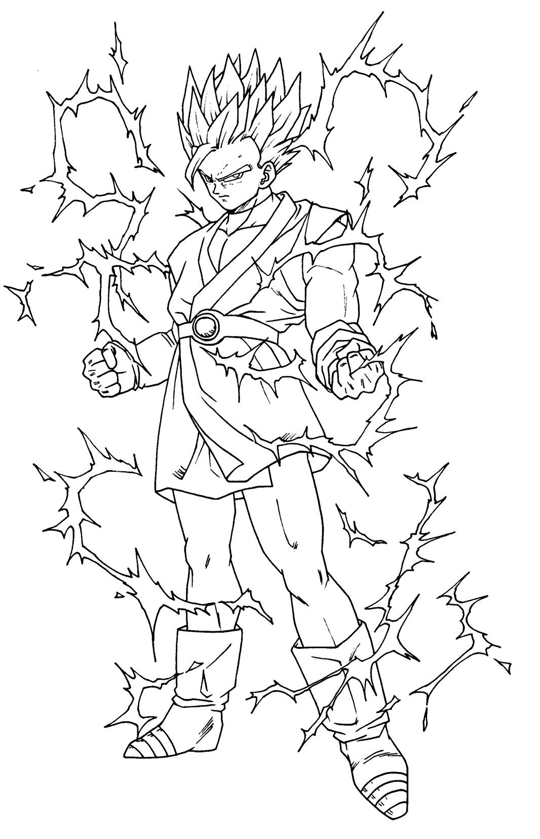 Coloriage Dragon Ball Z #38517 (Dessins Animés) - Album De à Dessin De Dragon Ball Z À Imprimer 