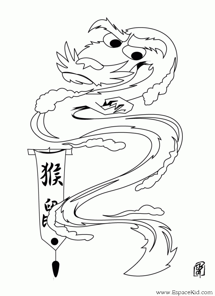 Coloriage Dragon Nouvel An Chinois À Imprimer Dans Les serapportantà Coloriage Chinois