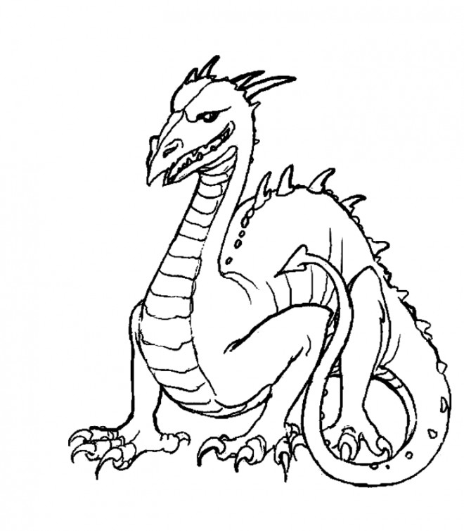 Coloriage Dragon Pour Enfants Dessin Gratuit À Imprimer à Dessin Un Dragon