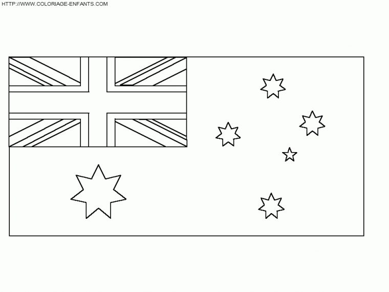 Coloriage Drapeau Australien À Imprimer Et À Colorier avec Drapeau Français À Colorier