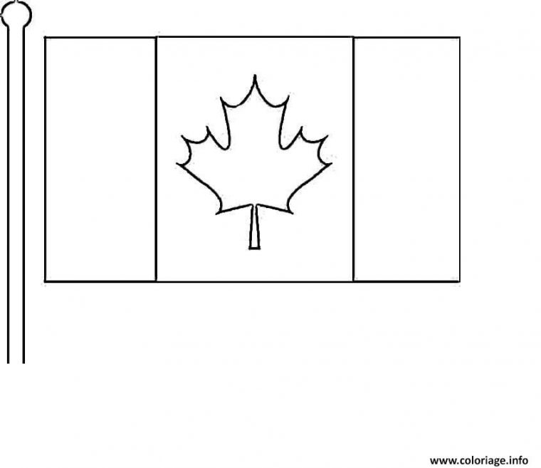 Coloriage Drapeau Du Canada Canadian Flag Dessin Fete dedans Coloriage Du Drapeau De L Espagne