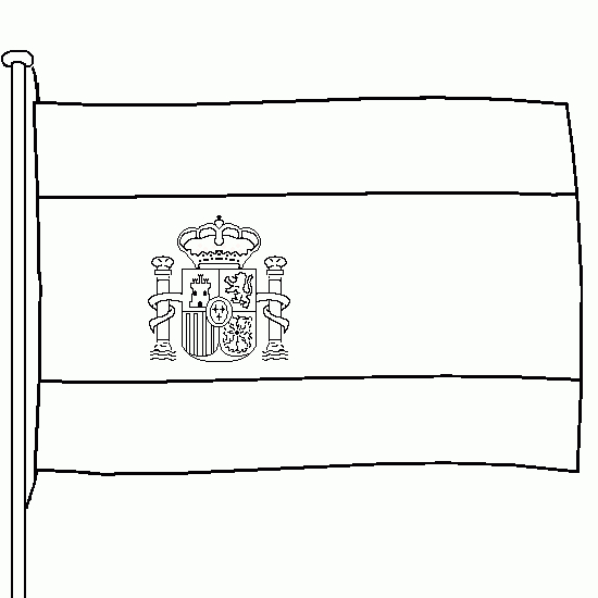 Coloriage Drapeau Espagne Imprimer - Gratuit Coloriage pour Drapeaux A Colorier 