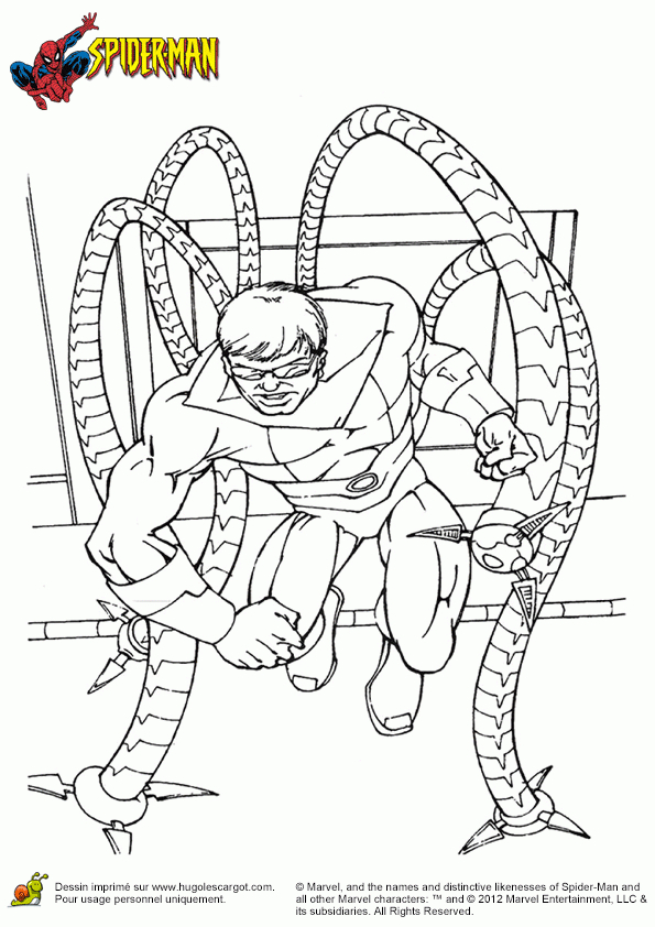 Coloriage Du Docteur Octopus Dans Spider-Man dedans Spiderman A Colorier 