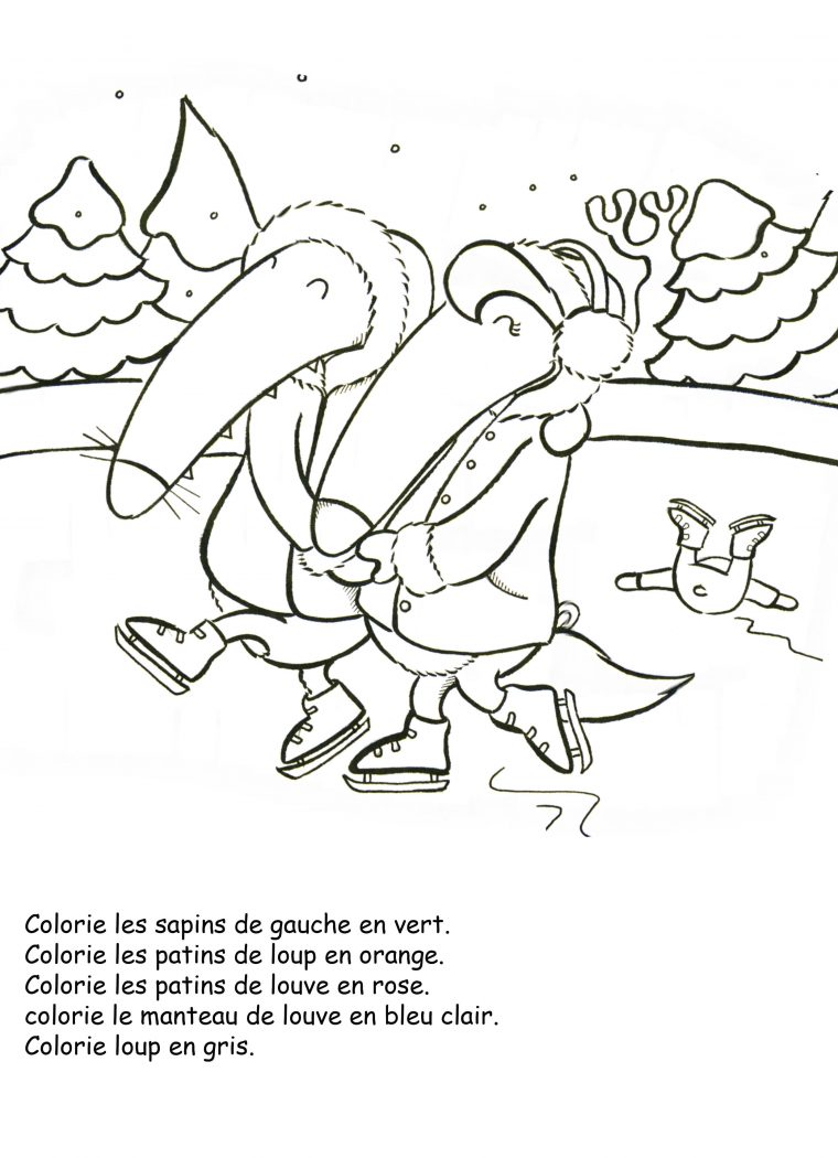 Coloriage Du Loup – Le Blog Du Sacré Cœur : La Maternelle serapportantà Le Loup Coloriage