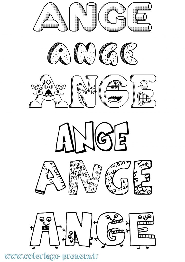 Coloriage Du Prénom Ange : À Imprimer Ou Télécharger concernant Prenom A Colorier