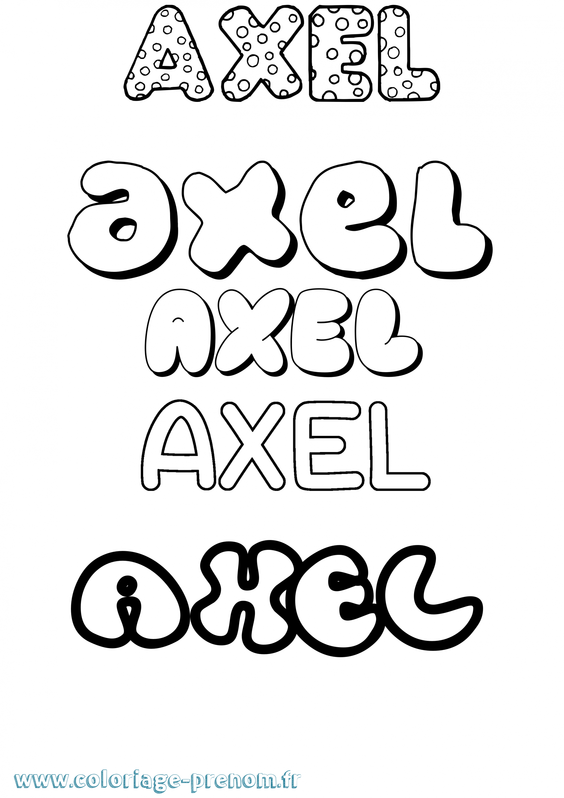 Coloriage Du Prénom Axel : À Imprimer Ou Télécharger concernant Prenom A Colorier 