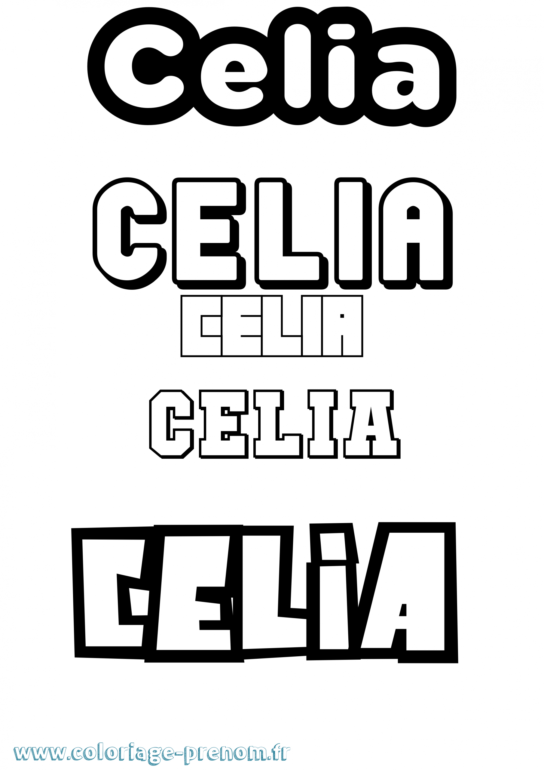 Coloriage Du Prénom Celia : À Imprimer Ou Télécharger intérieur Prenom A Imprimer En Couleur Gratuit