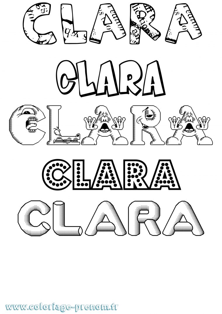 Coloriage Du Prénom Clara : À Imprimer Ou Télécharger avec Imprimer Son Prénom