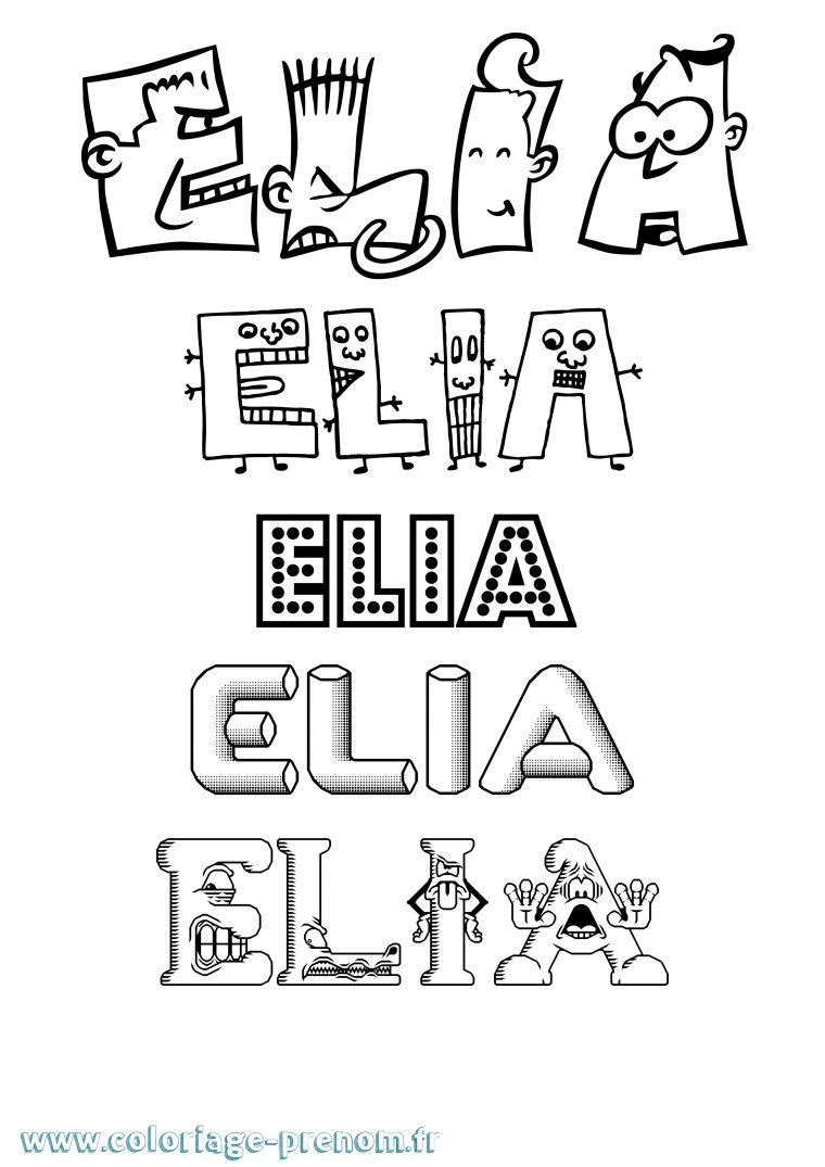 Coloriage Du Prénom Elia : À Imprimer Ou Télécharger concernant Coloriage Prénom