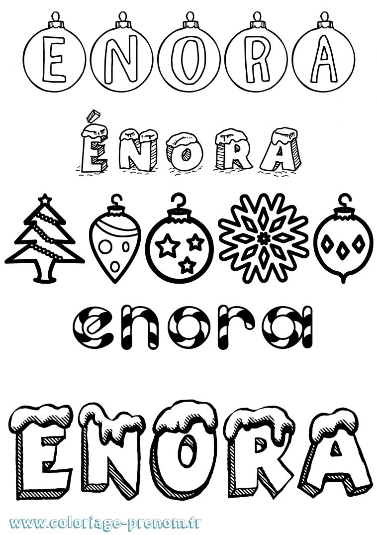 Coloriage Du Prénom Énora : À Imprimer Ou Télécharger concernant Coloriage De Prenom