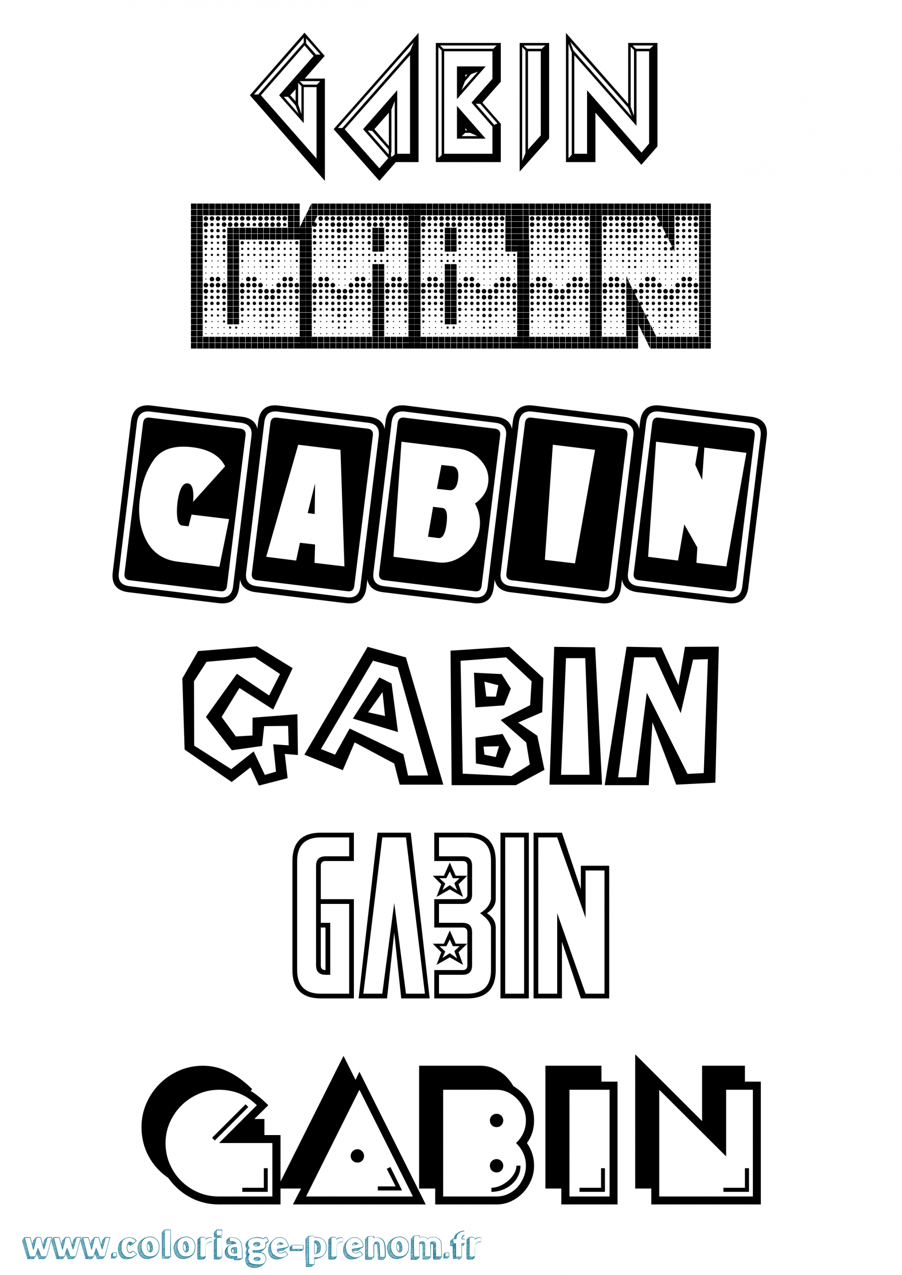 Coloriage Du Prénom Gabin : À Imprimer Ou Télécharger à Prenom A Imprimer En Couleur Gratuit 