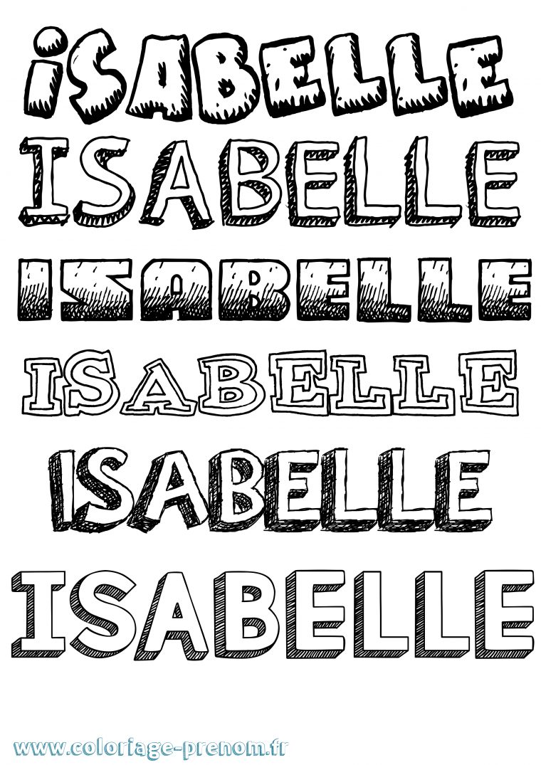 Coloriage Du Prénom Isabelle : À Imprimer Ou Télécharger pour Prenom A Imprimer