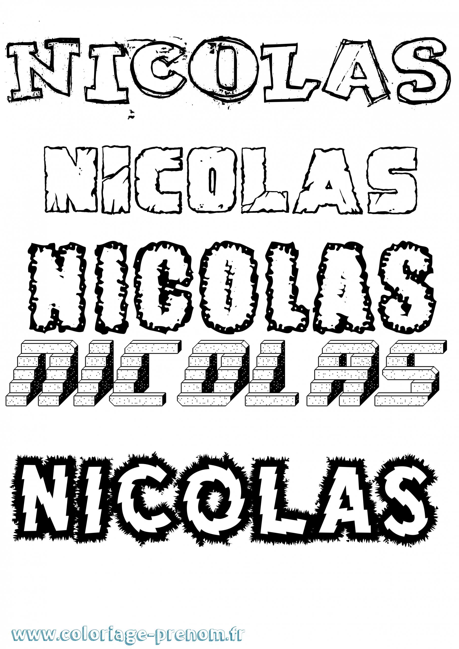 Coloriage Du Prénom Nicolas : À Imprimer Ou Télécharger avec Prenom A Imprimer 